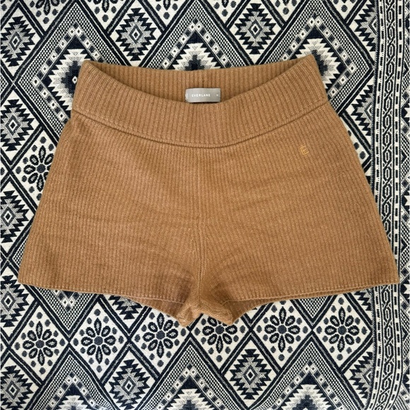 Everlane Cozy Stretch Shorts in Camel - Picture 3 of 8